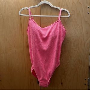 NWT Gap Pink Ribbed One Piece Swimsuit, XXL/16/18
